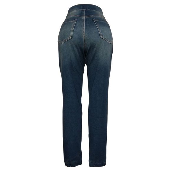 LOGO By Lori Goldstein Women's Jeans Sz 6 Tall Knit Denim Jogger Blue A461102 - Picture 2 of 5